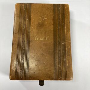 Vtg Brown Bigelow Bridge Playing Card Set In Monogrammed Leather Case Incomplete